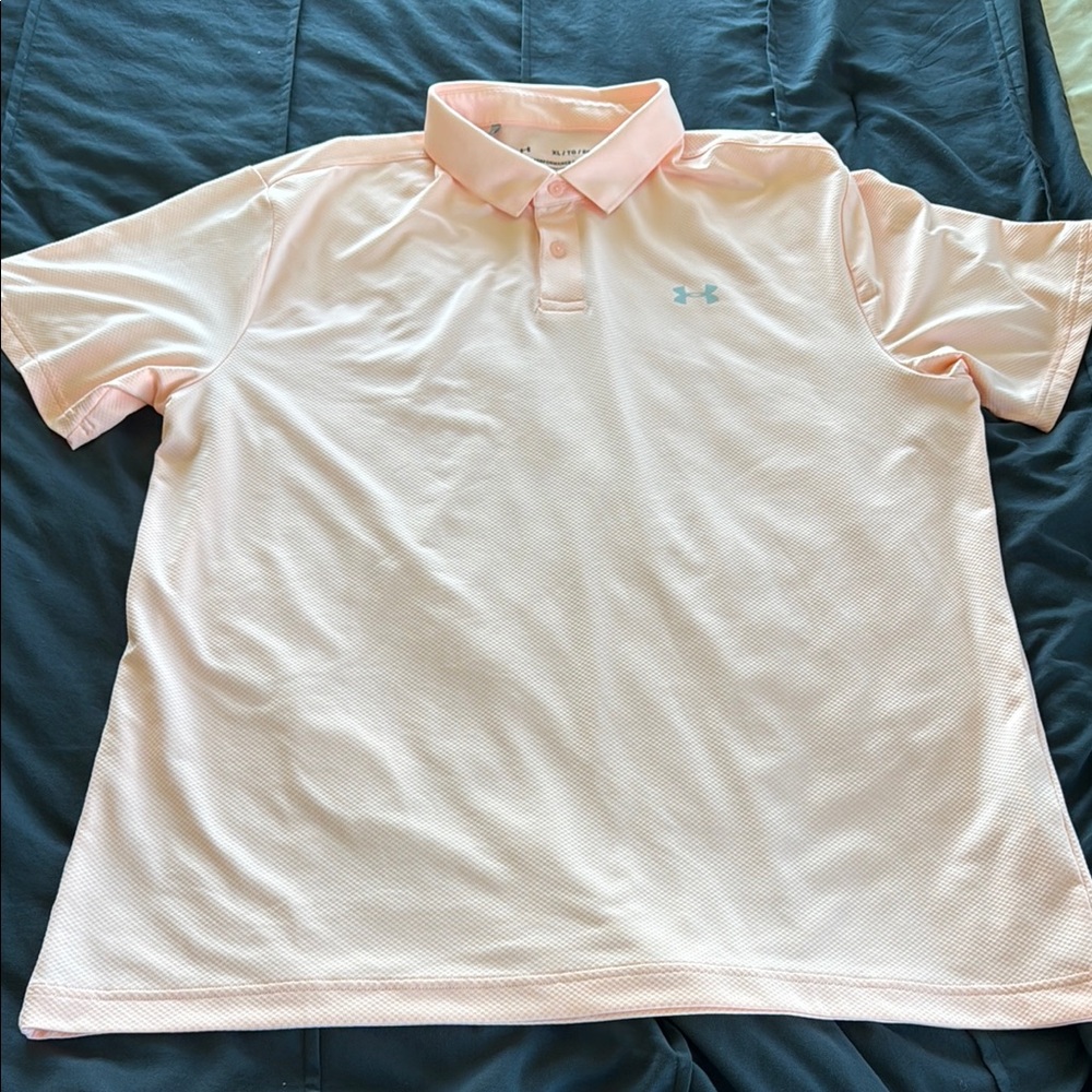 Under Armour Peach Polo Shirt